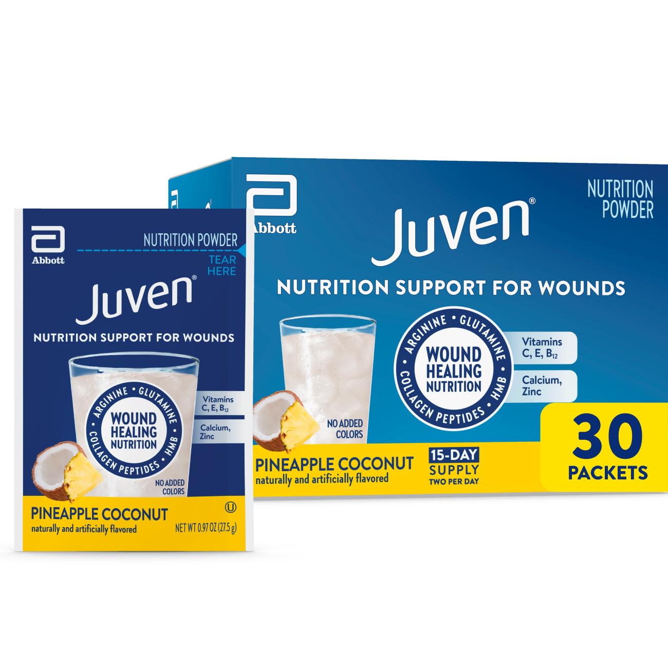 Juven Nutrition Support for Wound Healing, Pineapple Coconut, 14ct