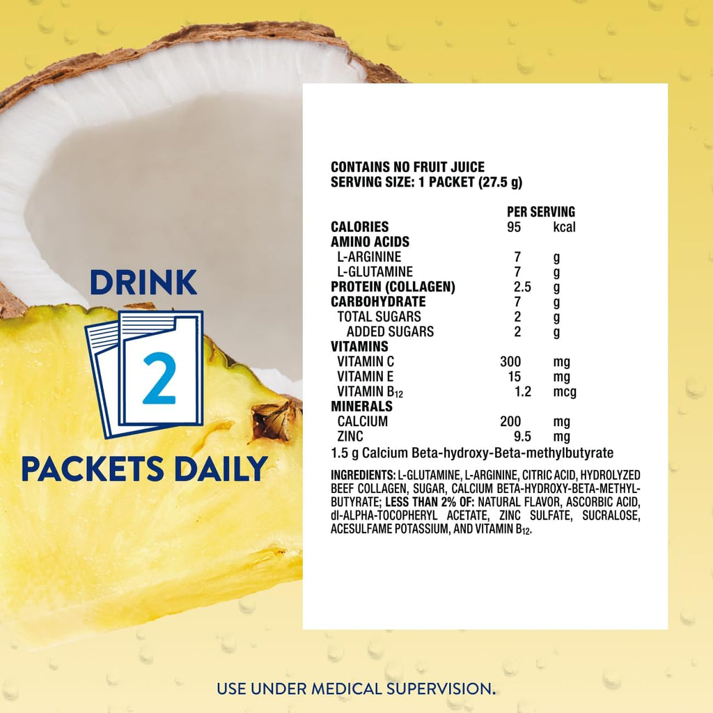 Juven Nutrition Support for Wound Healing, Pineapple Coconut, 14ct
