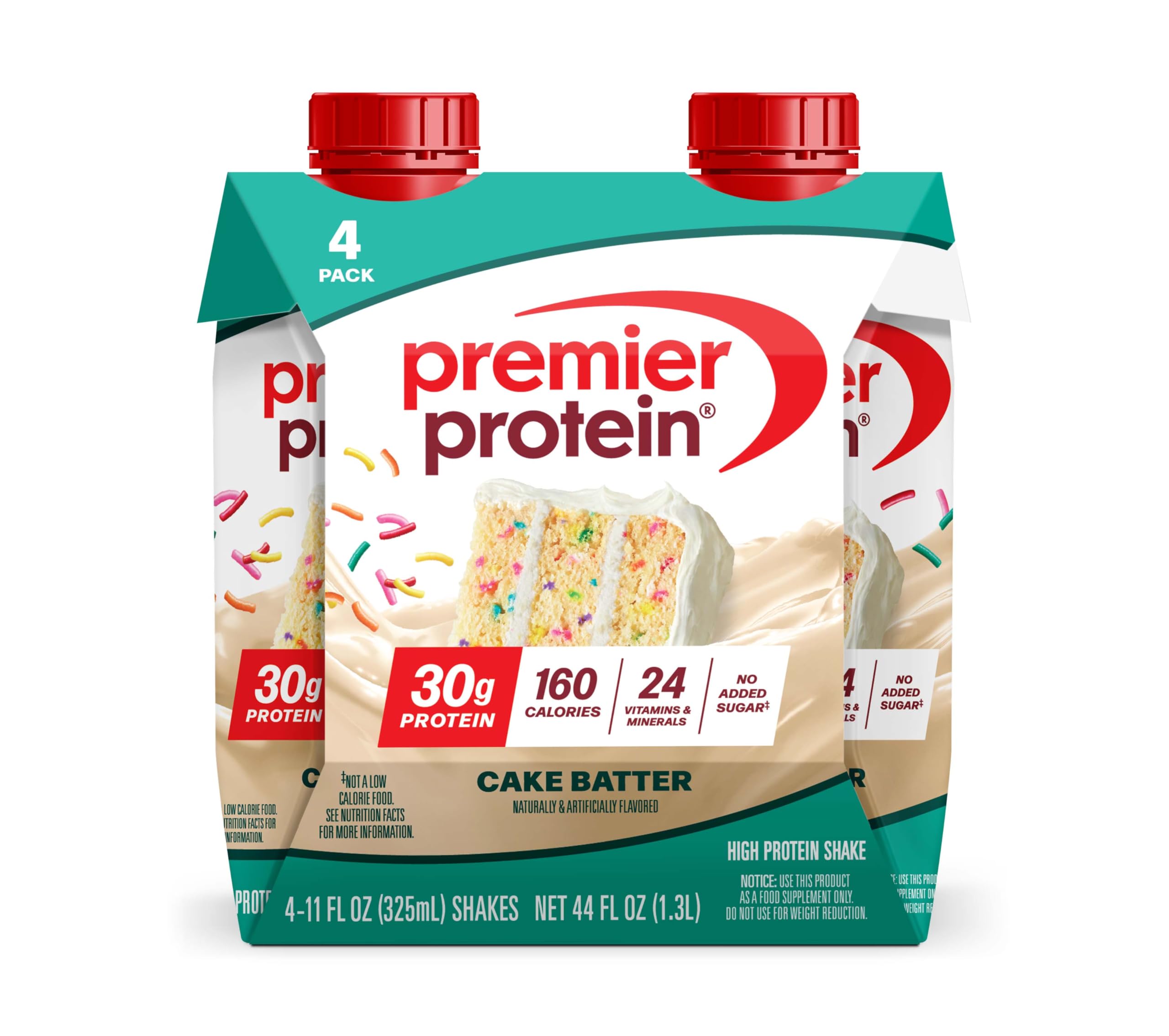 Premier Protein 30g High Protein Shake, Bananas & Cream, 4 Pack | 160 Calories, 24 Vitamins & Minerals, No Added Sugar, Supports Muscle Health, Gluten-Free, 11 oz