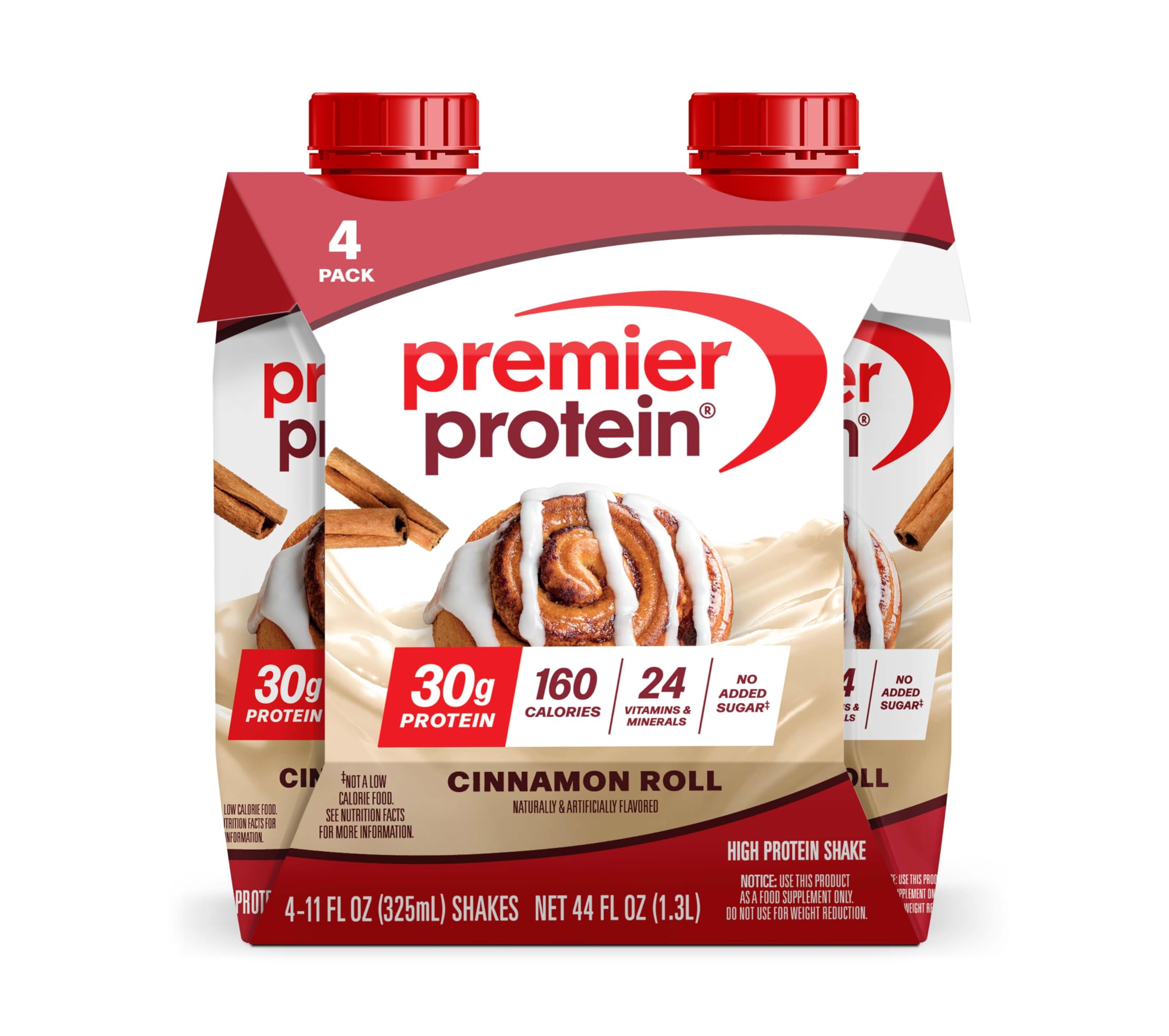 Premier Protein 30g High Protein Shake, Bananas & Cream, 4 Pack | 160 Calories, 24 Vitamins & Minerals, No Added Sugar, Supports Muscle Health, Gluten-Free, 11 oz