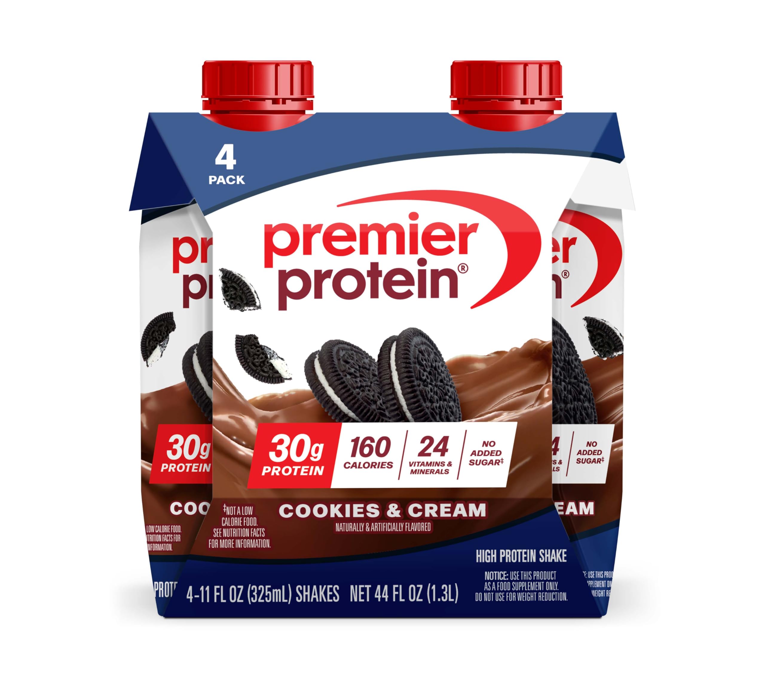 Premier Protein 30g High Protein Shake, Bananas & Cream, 4 Pack | 160 Calories, 24 Vitamins & Minerals, No Added Sugar, Supports Muscle Health, Gluten-Free, 11 oz