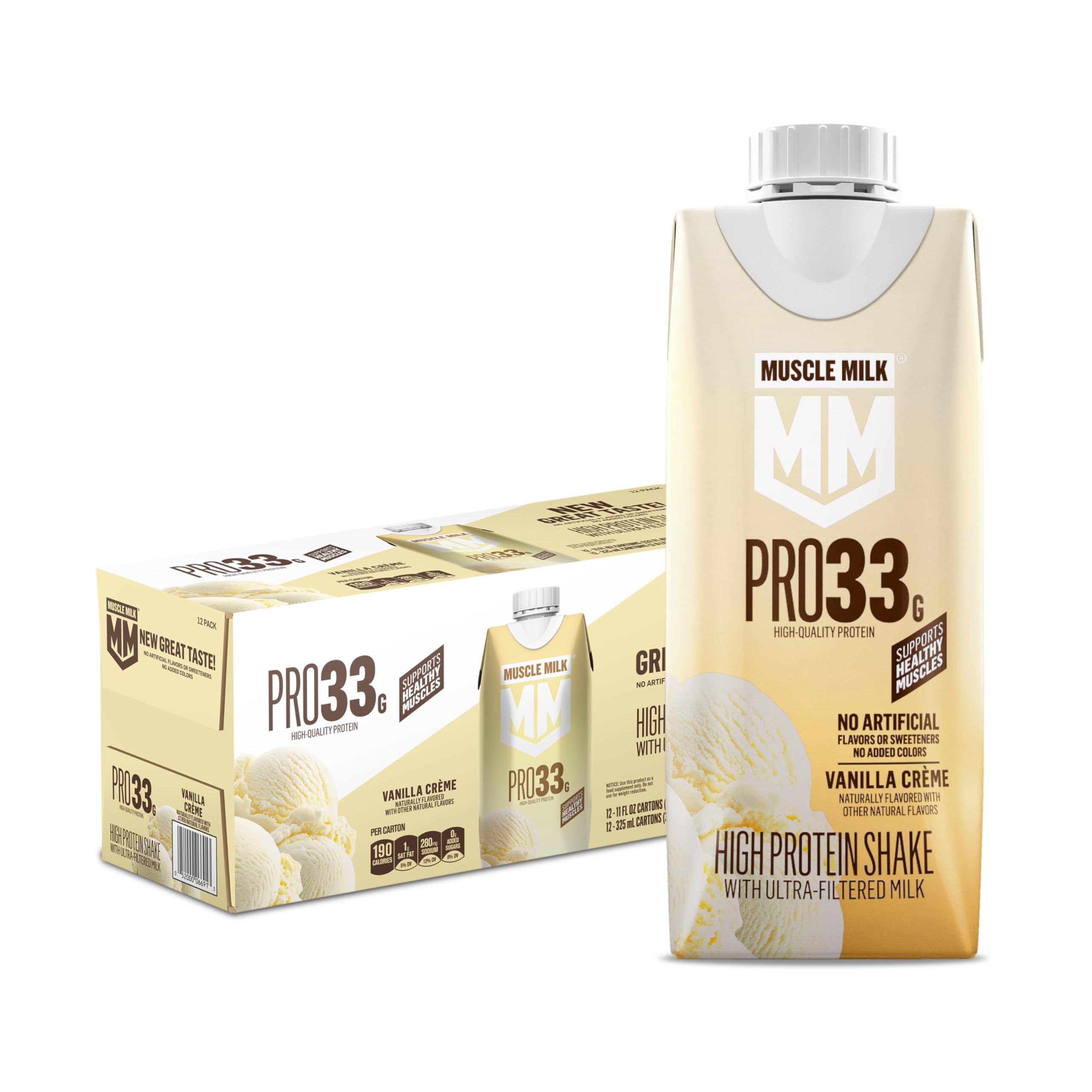Muscle Milk Pro Liquid High Protein Shake, Chocolate, 11 Fl Oz (Pack of 12)