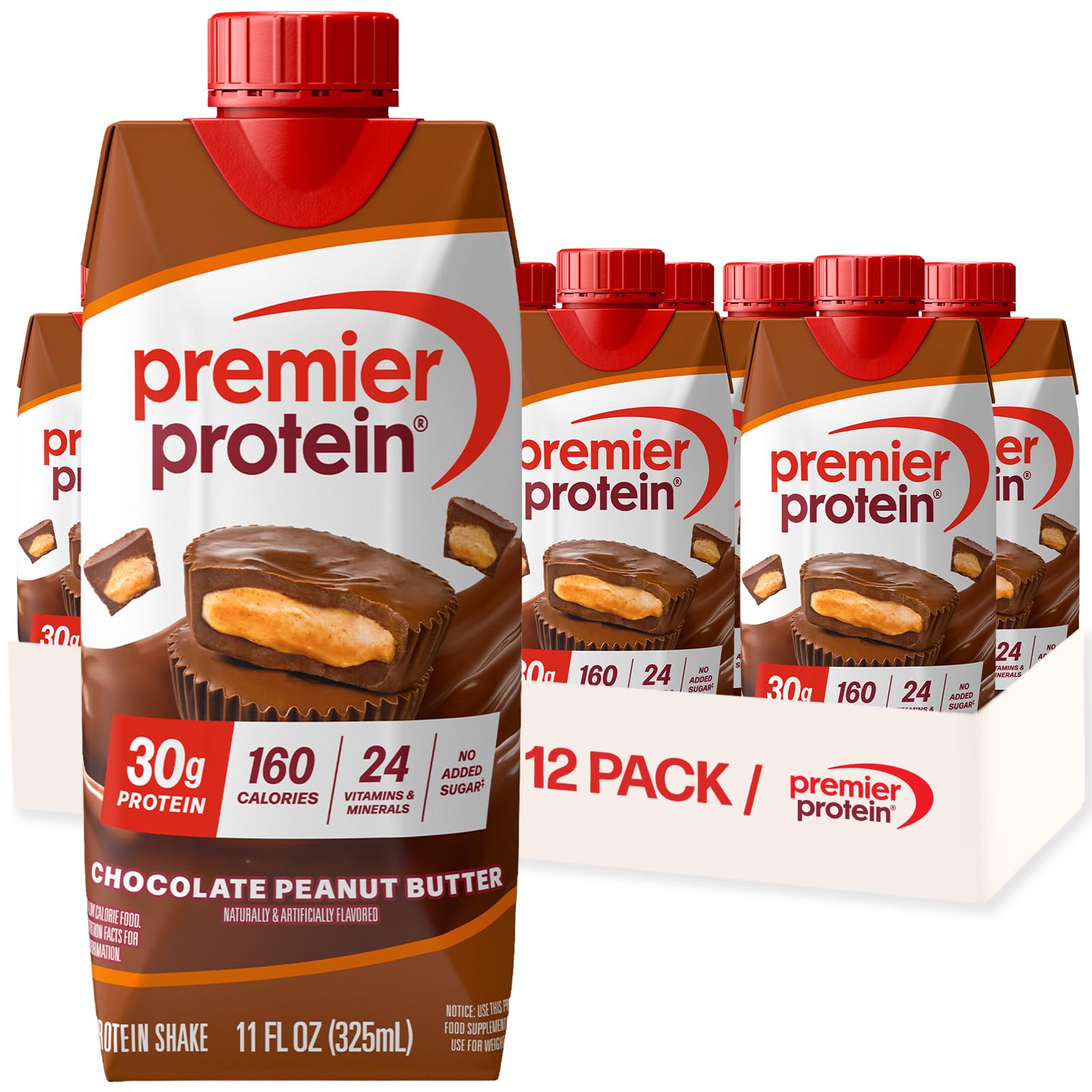 Premier Protein 30g High Protein Shake, Bananas & Cream, 4 Pack | 160 Calories, 24 Vitamins & Minerals, No Added Sugar, Supports Muscle Health, Gluten-Free, 11 oz