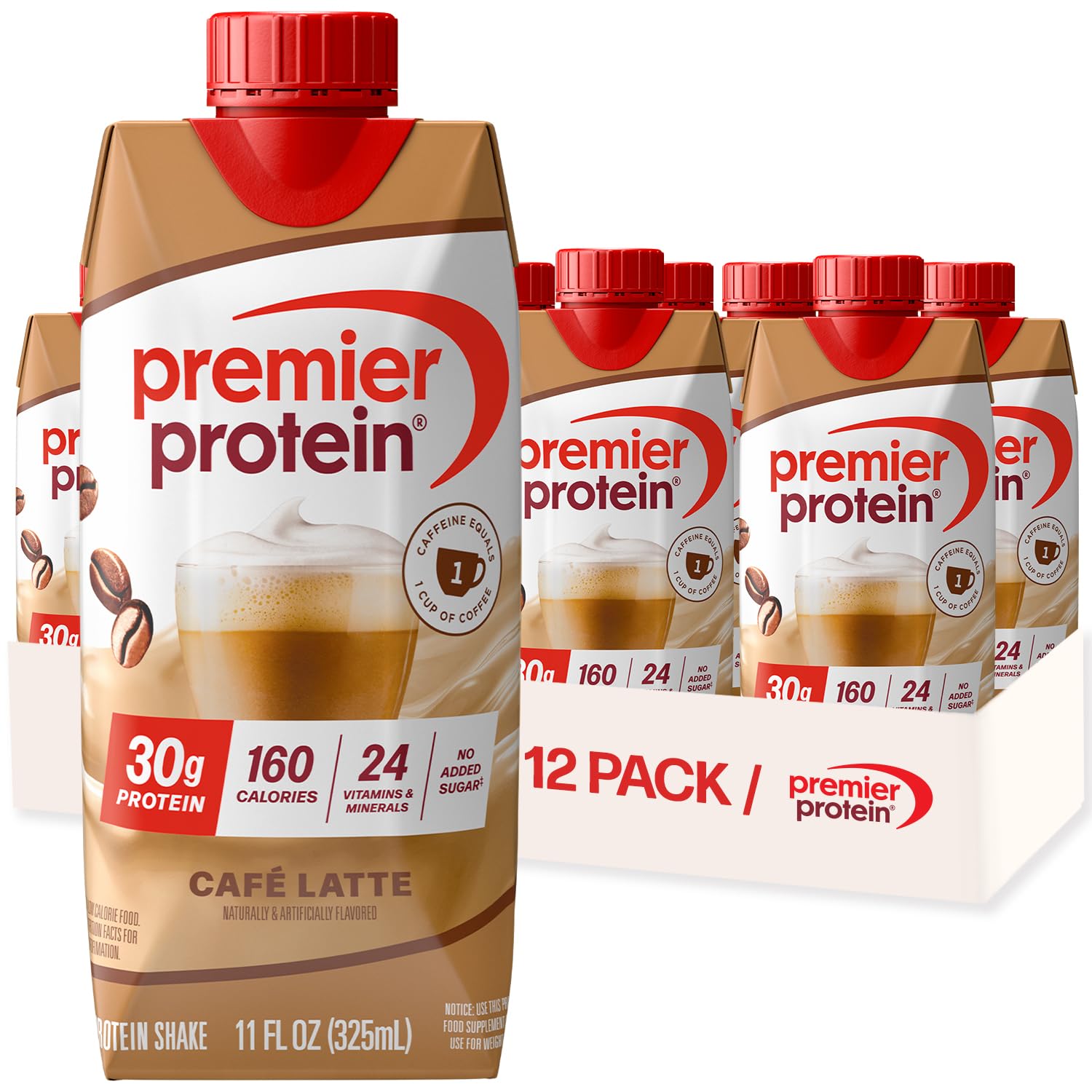 Premier Protein 30g High Protein Shake, Bananas & Cream, 4 Pack | 160 Calories, 24 Vitamins & Minerals, No Added Sugar, Supports Muscle Health, Gluten-Free, 11 oz