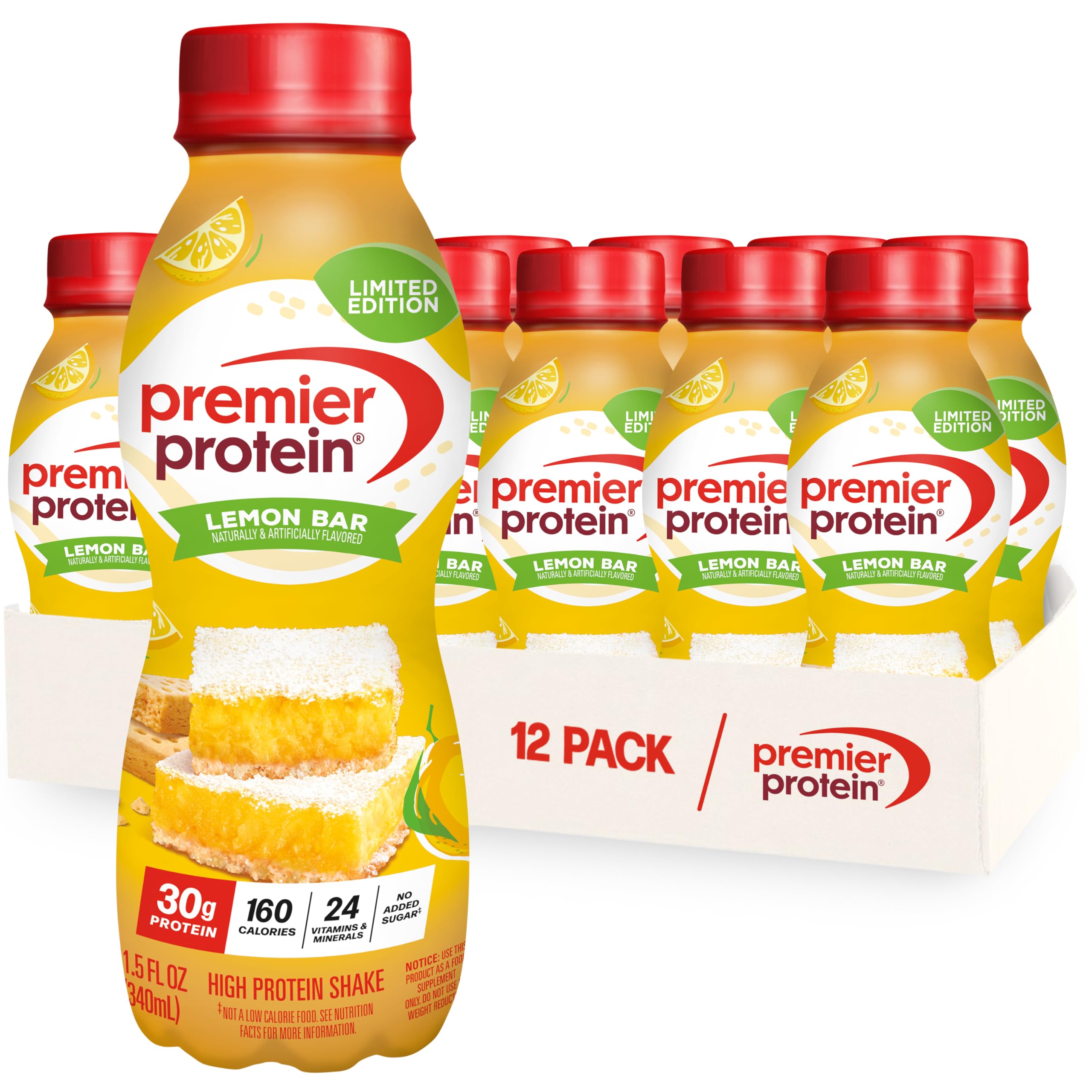 Premier Protein 30g High Protein Shake, Caramel, 12 Pack | 160 Calories, 24 Vitamins & Minerals, No Added Sugar, Supports Muscle Health, Gluten-Free, 11.5 oz
