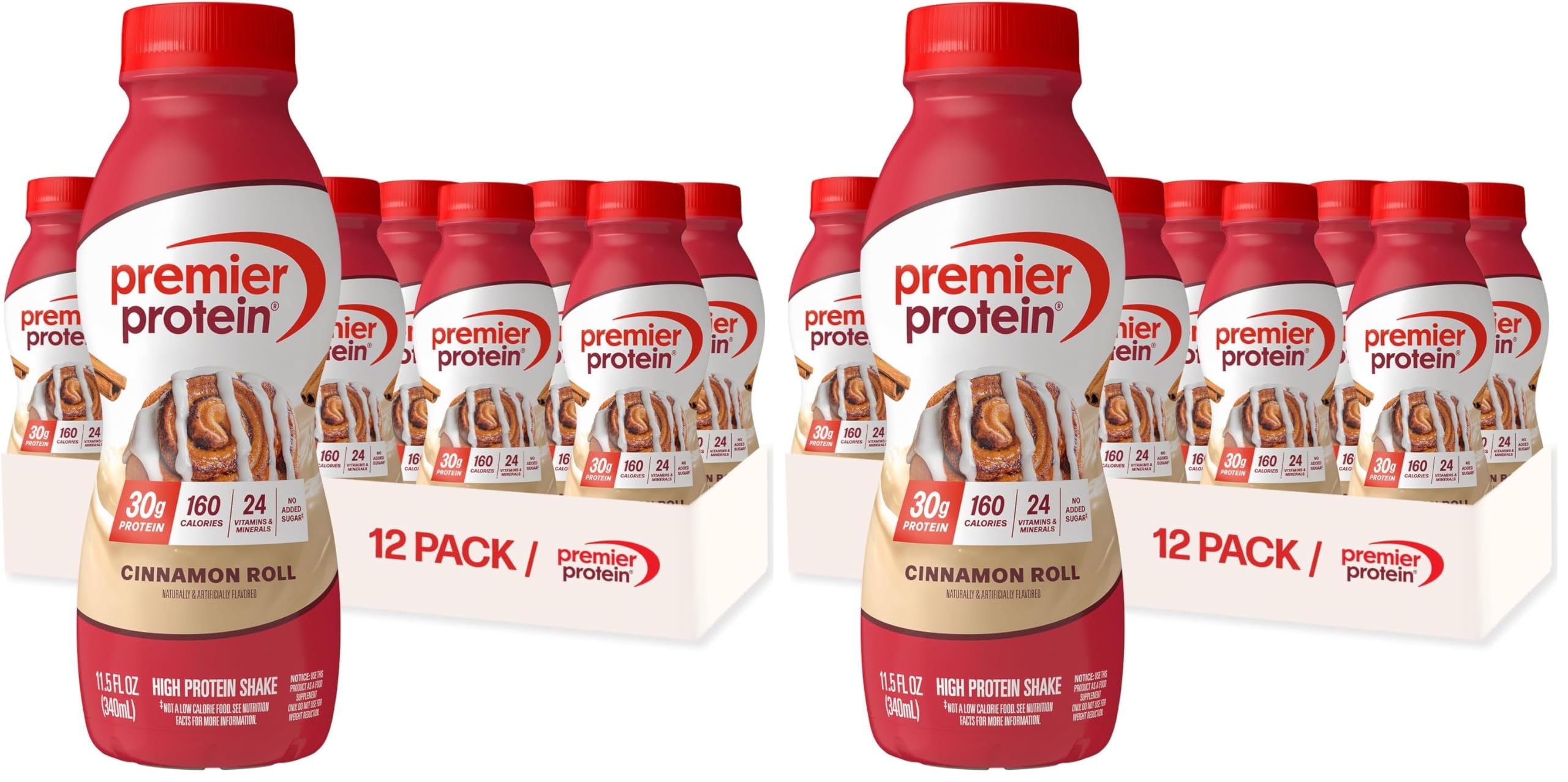 Premier Protein 30g High Protein Shake, Caramel, 12 Pack | 160 Calories, 24 Vitamins & Minerals, No Added Sugar, Supports Muscle Health, Gluten-Free, 11.5 oz
