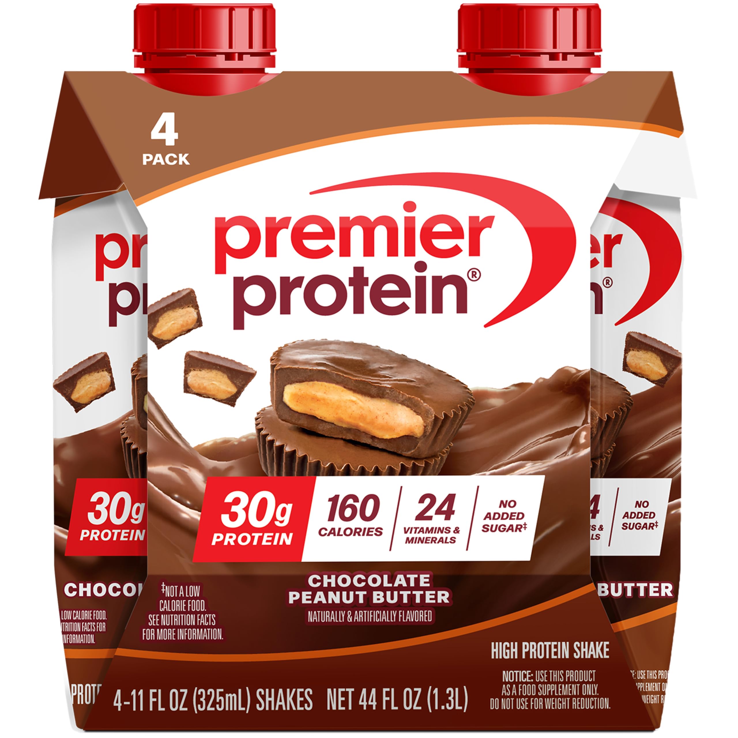 Premier Protein 30g High Protein Shake, Bananas & Cream, 4 Pack | 160 Calories, 24 Vitamins & Minerals, No Added Sugar, Supports Muscle Health, Gluten-Free, 11 oz