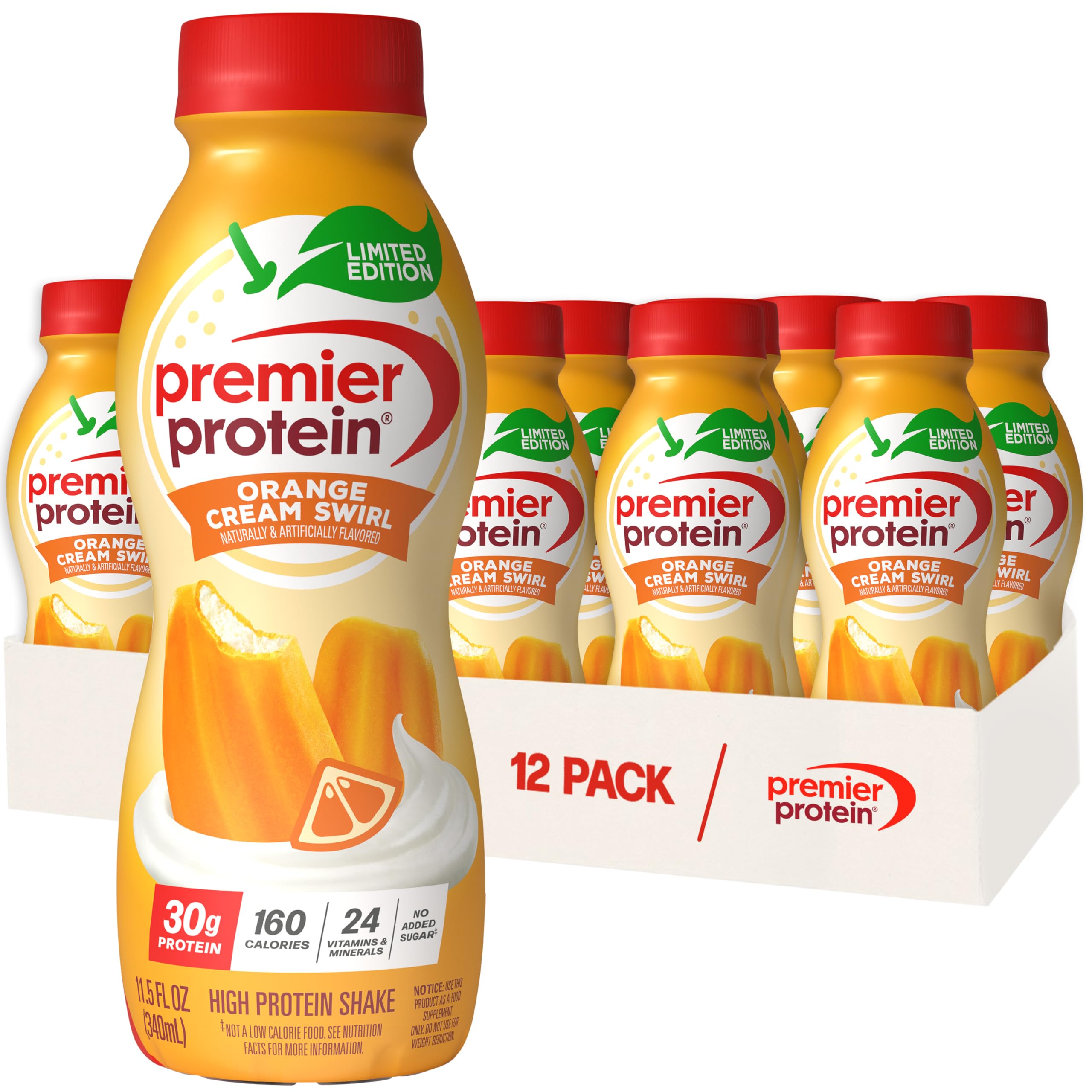Premier Protein 30g High Protein Shake, Caramel, 12 Pack | 160 Calories, 24 Vitamins & Minerals, No Added Sugar, Supports Muscle Health, Gluten-Free, 11.5 oz