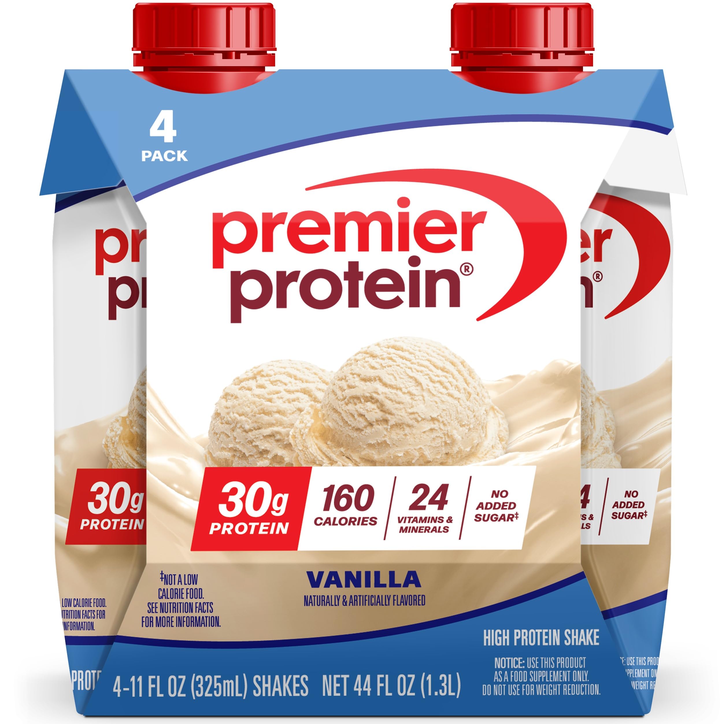 Premier Protein 30g High Protein Shake, Bananas & Cream, 4 Pack | 160 Calories, 24 Vitamins & Minerals, No Added Sugar, Supports Muscle Health, Gluten-Free, 11 oz